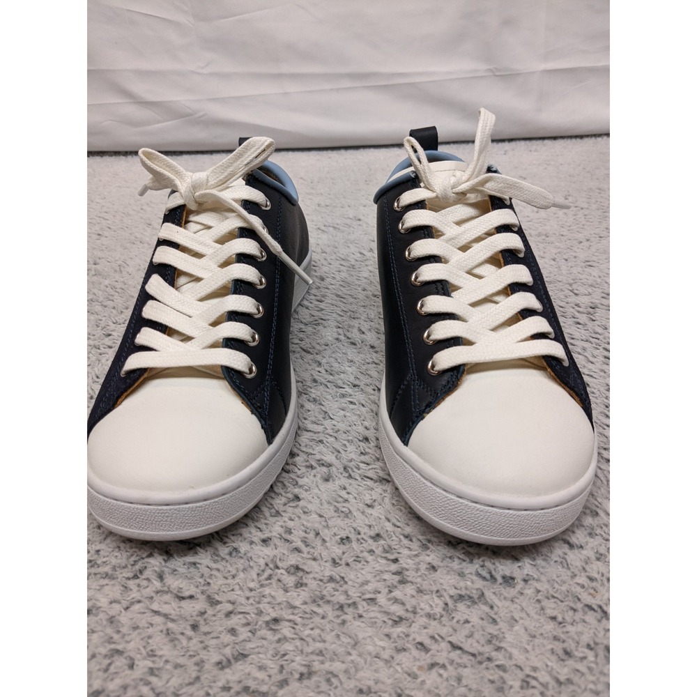 Paul Smith Miyata Sneakers Womens 6.5-7.0 Navy White Leather Suede Trainers NIB - Picture 3 of 10